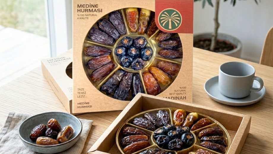 Hediyelik hurma paketleri özel günler için şık ve özenli sunum seçeneğidir