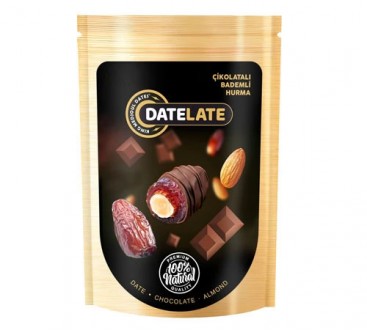 Çikolatalı Bademli Kudüs Hurması - Sütlü 200 gr.